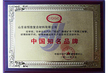 2011年中国中经产品质量保障中心授予''中国品牌''